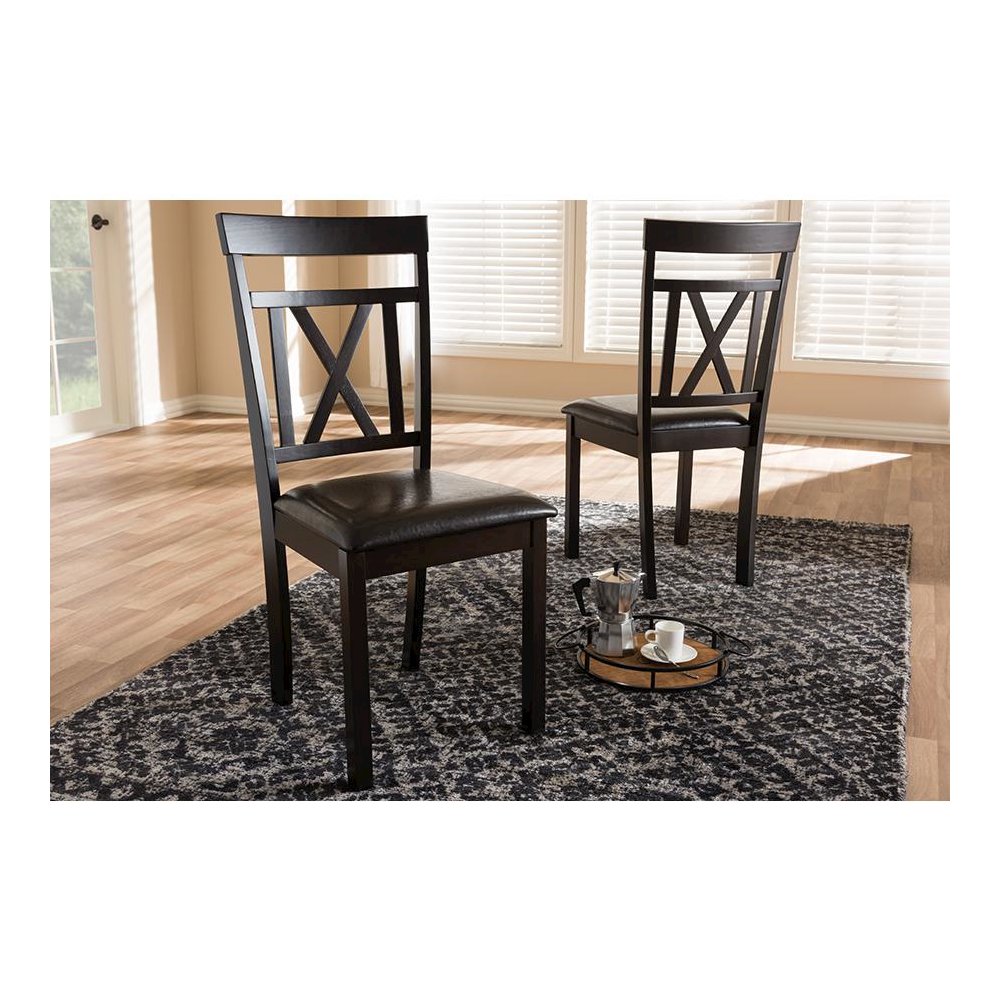 Leather Upholstered Dining Chair (Set of 2). Picture 5