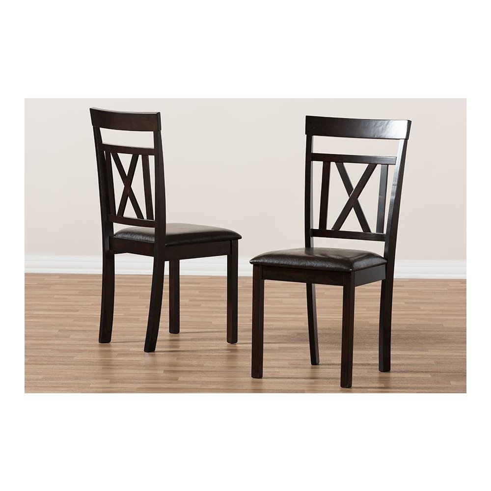 Leather Upholstered Dining Chair (Set of 2). Picture 6
