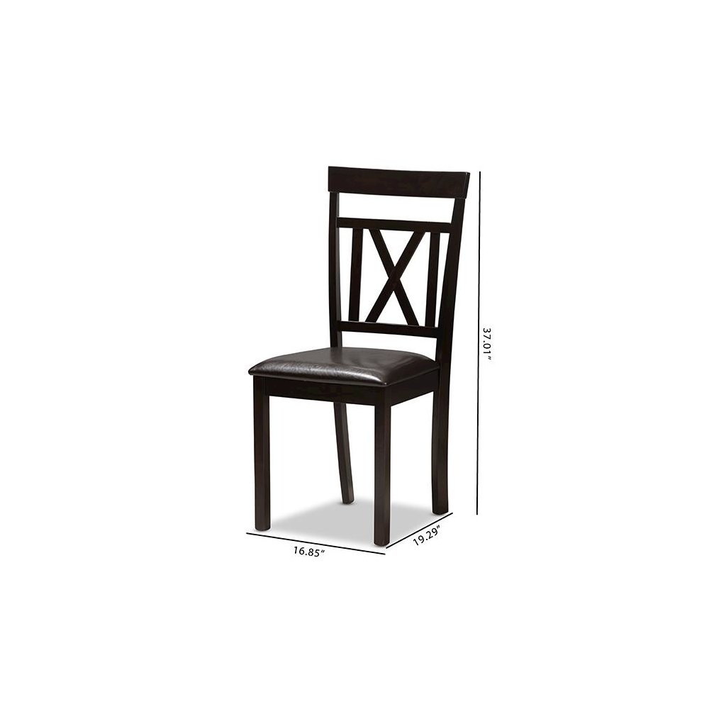 Leather Upholstered Dining Chair (Set of 2). Picture 7