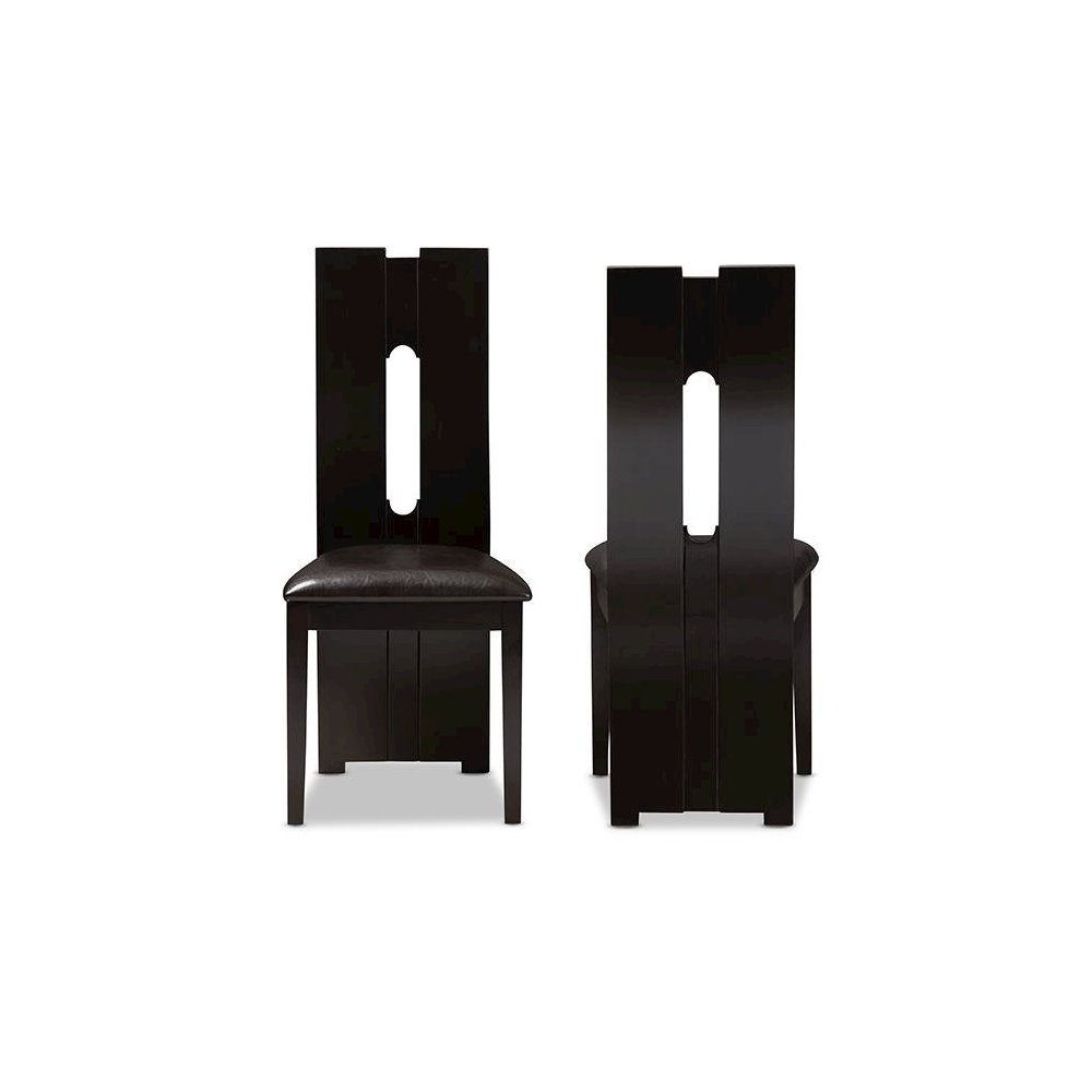 Leather Upholstered Dining Chair (Set of 2). Picture 2