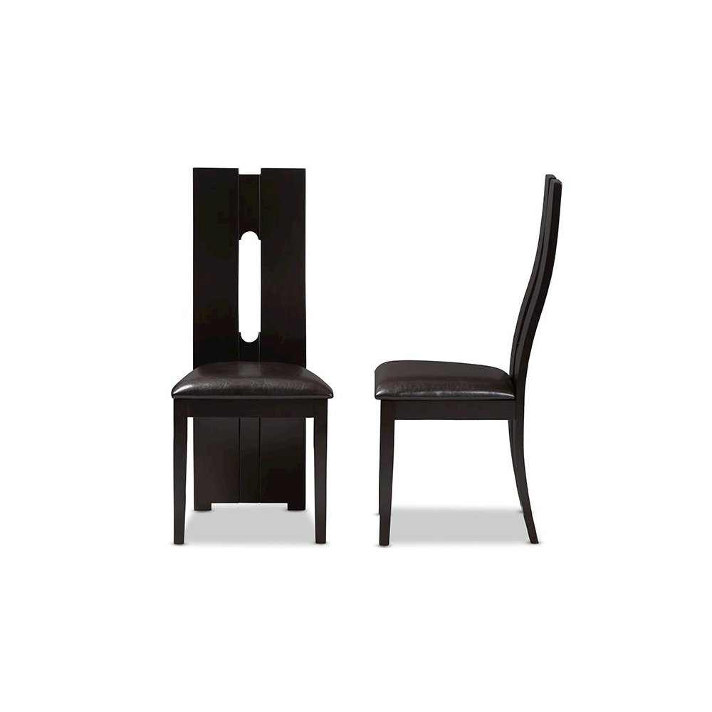 Leather Upholstered Dining Chair (Set of 2). Picture 3
