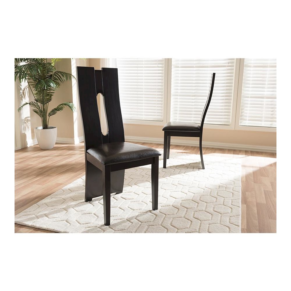 Leather Upholstered Dining Chair (Set of 2). Picture 5