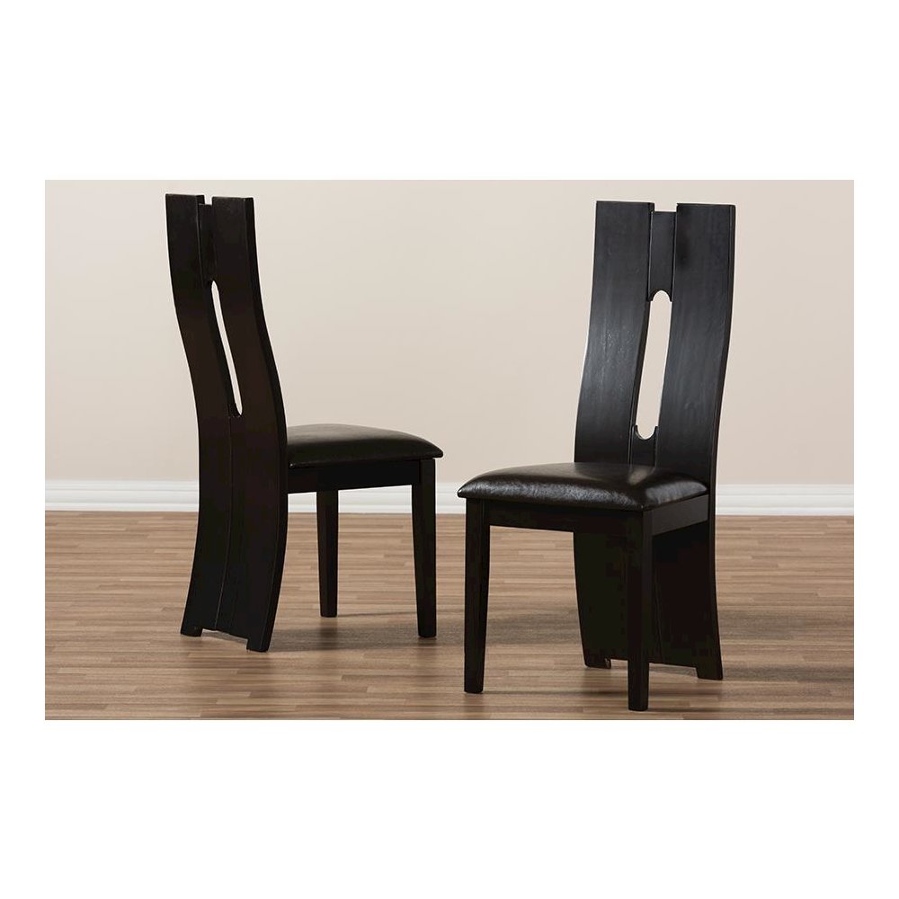 Leather Upholstered Dining Chair (Set of 2). Picture 6