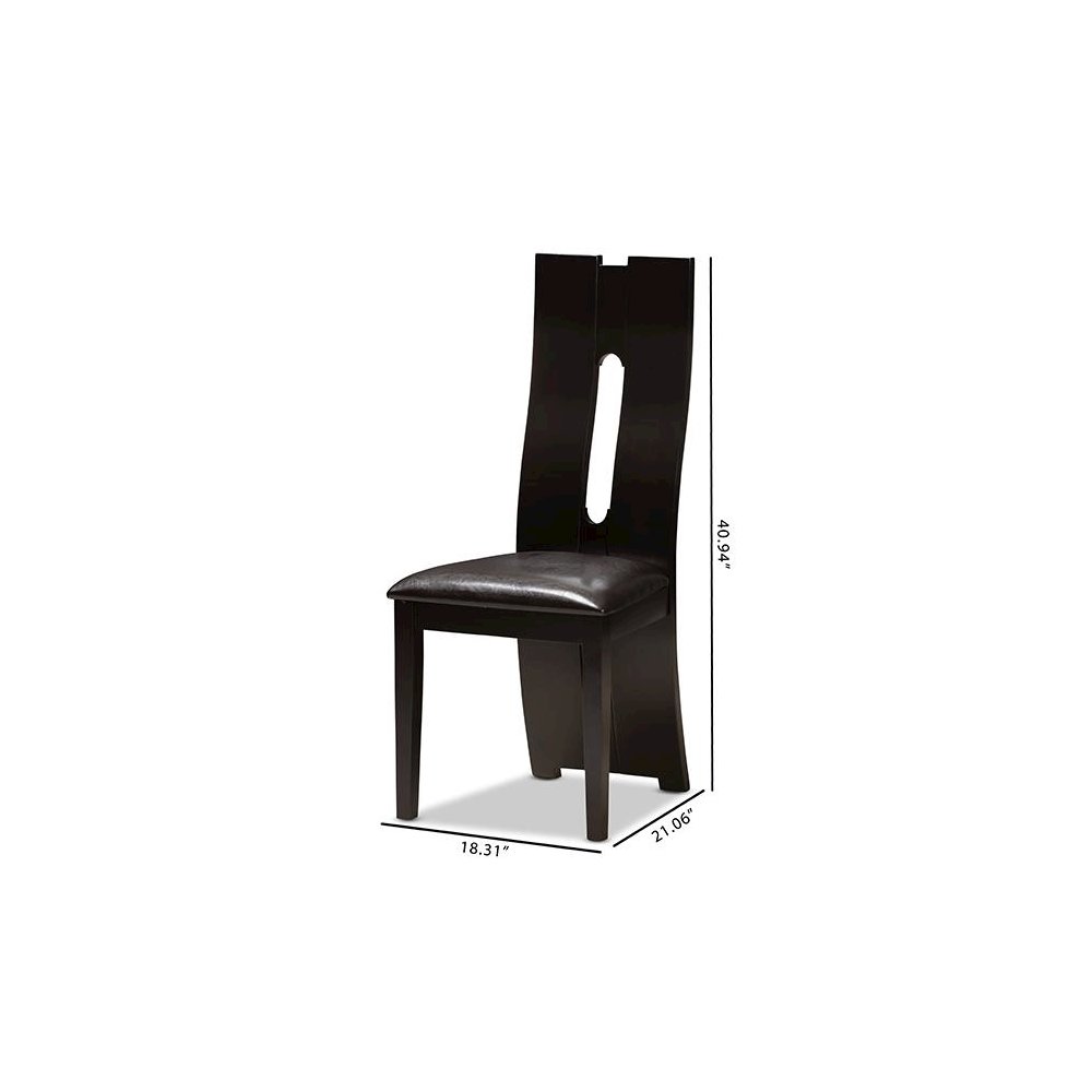 Leather Upholstered Dining Chair (Set of 2). Picture 7