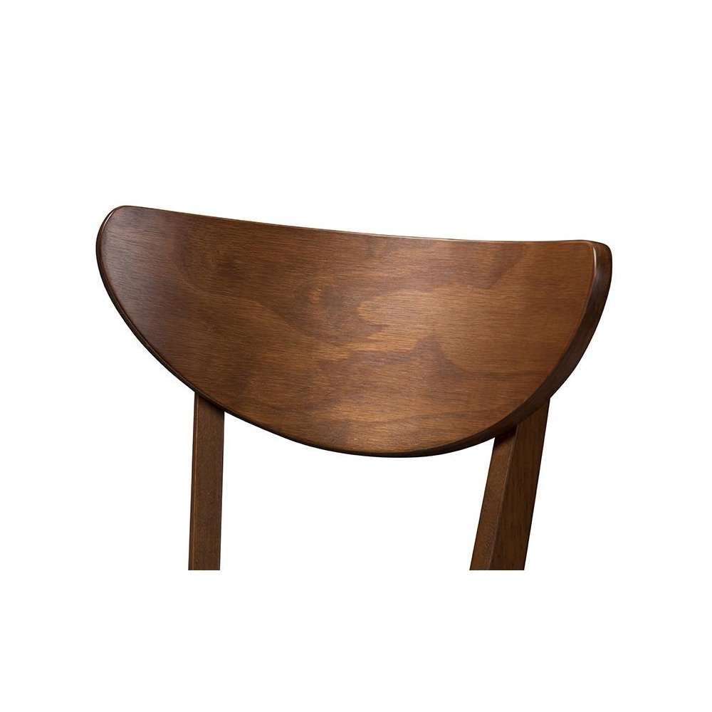 Leather Upholstered Walnut Finished Counter Stool (Set of 2). Picture 4