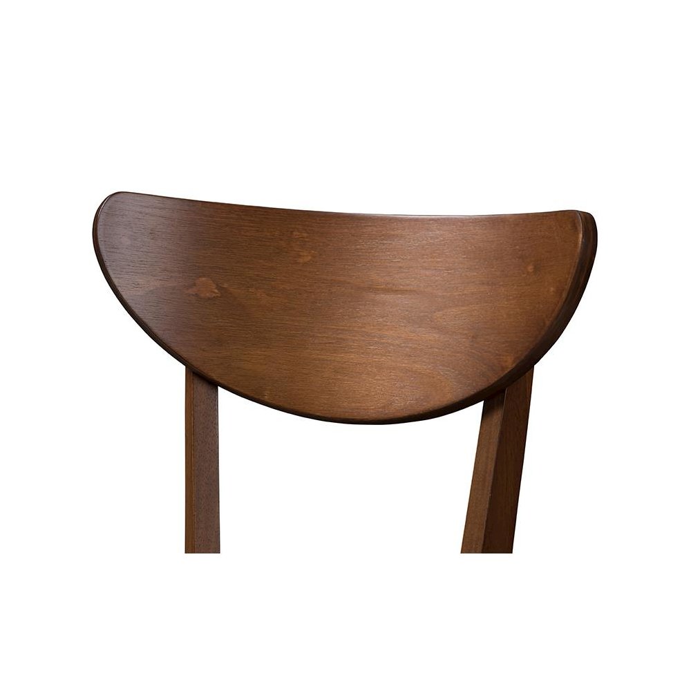 Leather Upholstered Walnut Finished Bar Stool (Set of 2). Picture 4