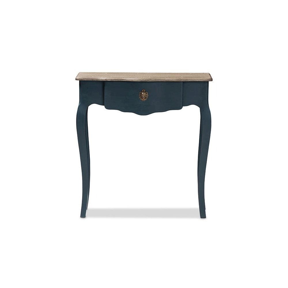 Baxton Studio Mazarine Classic and Provincial Blue Spruce Finished Console Table. Picture 3