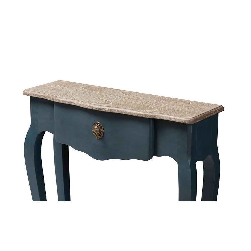 Baxton Studio Mazarine Classic and Provincial Blue Spruce Finished Console Table. Picture 6