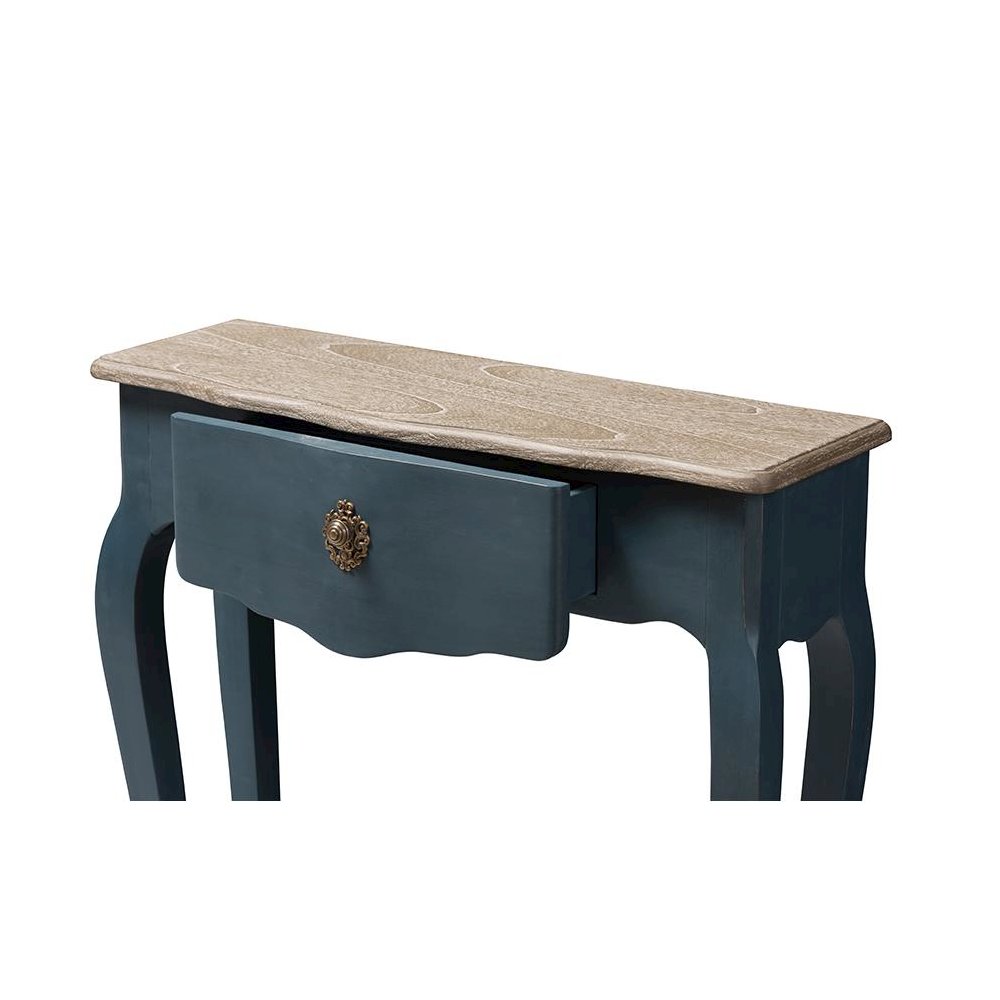Baxton Studio Mazarine Classic and Provincial Blue Spruce Finished Console Table. Picture 7