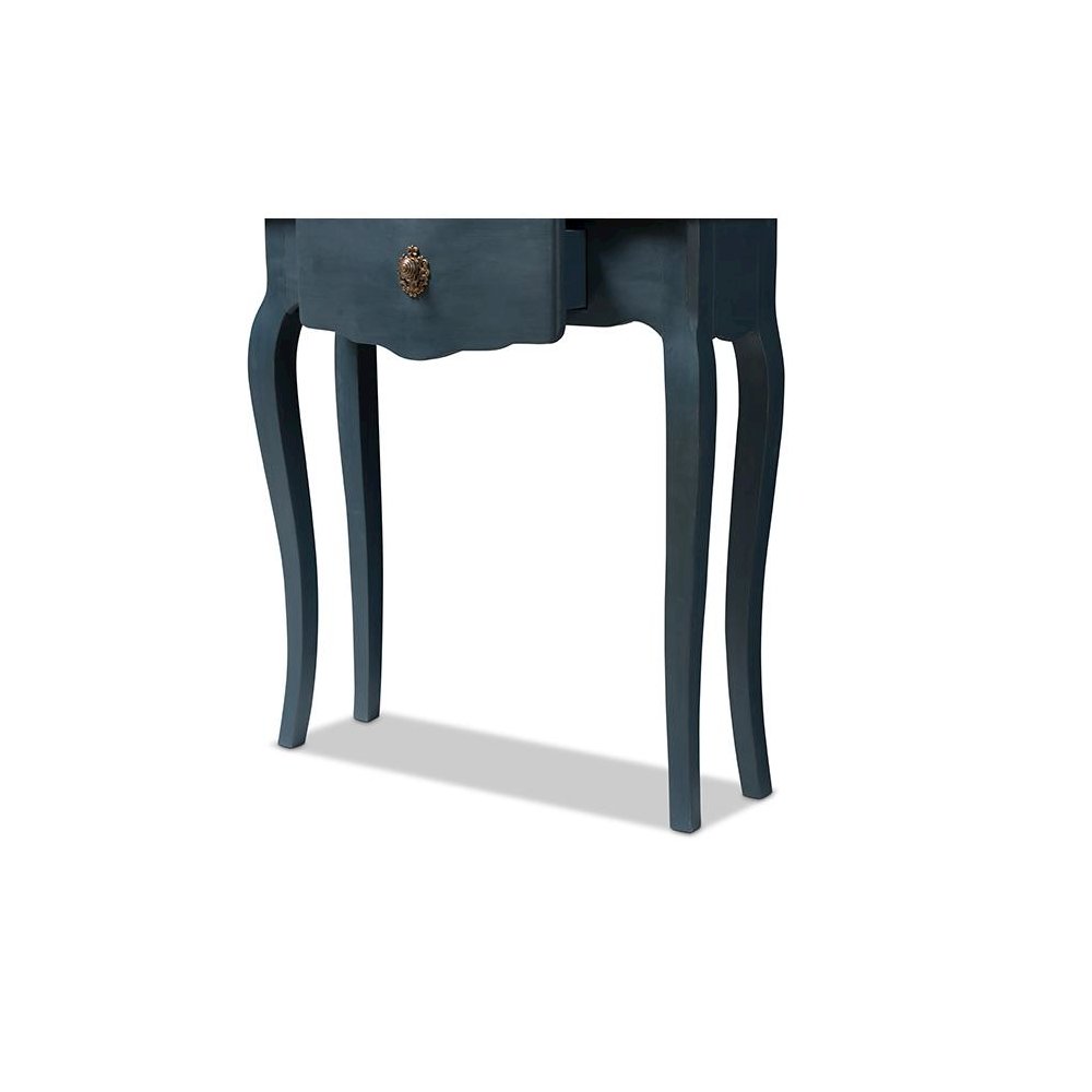 Baxton Studio Mazarine Classic and Provincial Blue Spruce Finished Console Table. Picture 8