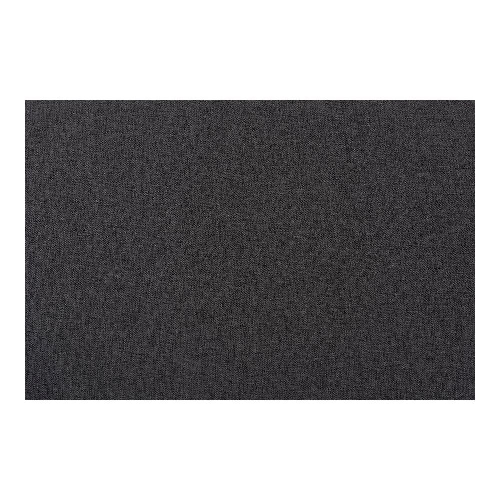 Dark Grey Fabric Upholstered Walnut Brown Finished Wood Ottoman. Picture 4