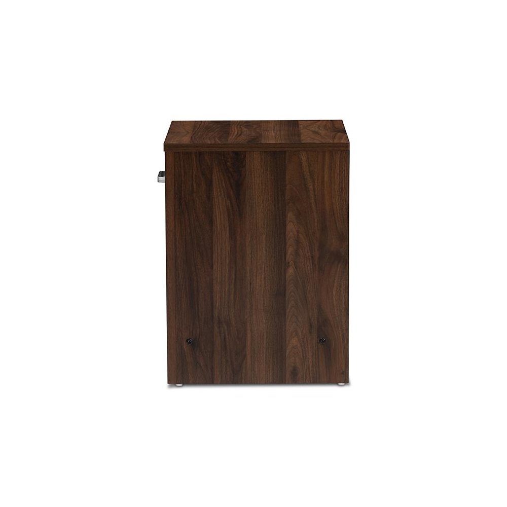 1-Drawer Dark Brown and Dark Grey Finished Nightstand. Picture 4