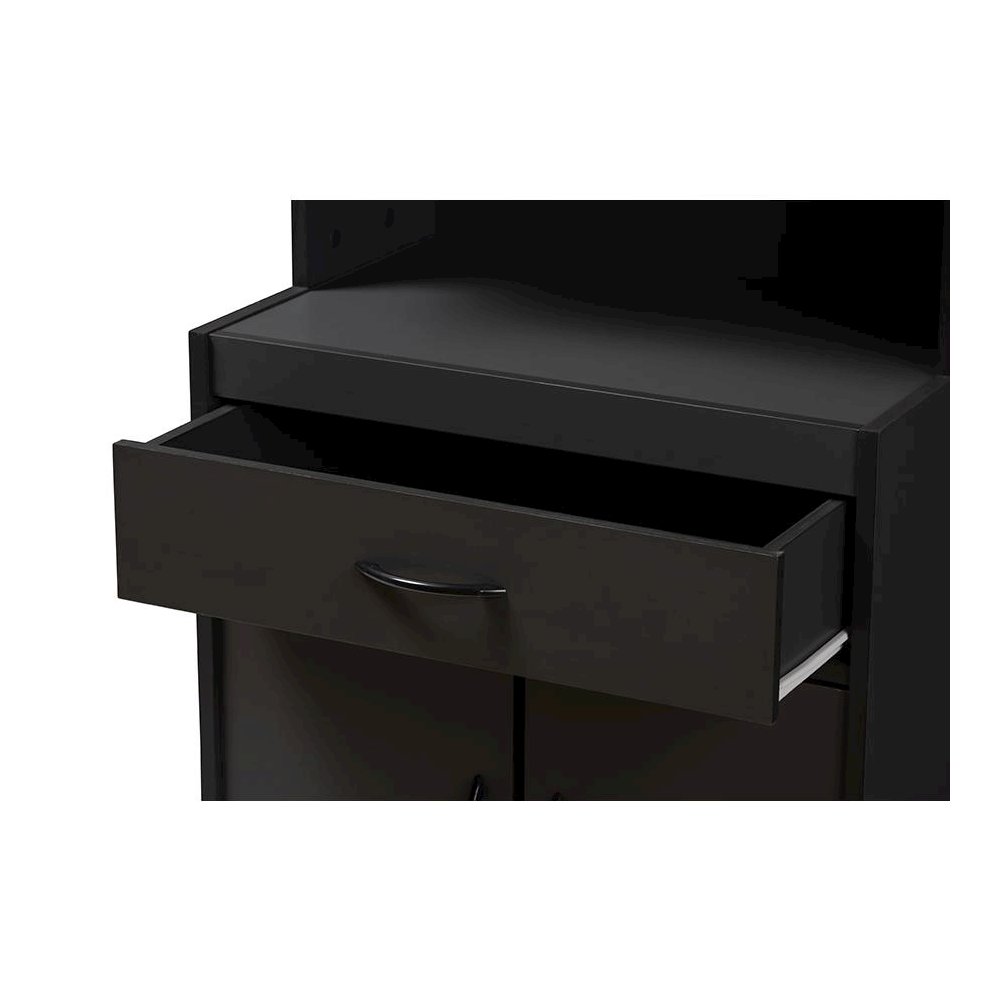 Baxton Studio Tannis Modern and Contemporary Dark Grey Finished Kitchen Cabinet. Picture 6