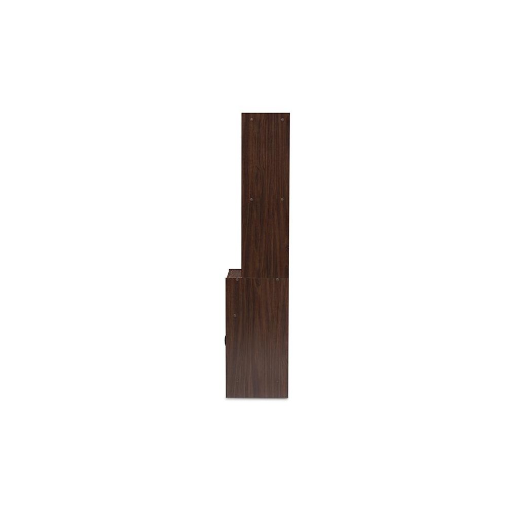 Laurana Modern and Contemporary Dark Walnut Finished Kitchen Cabinet and Hutch. Picture 4