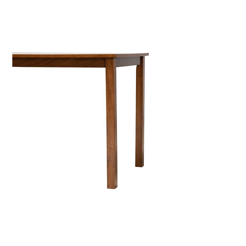Baxton Studio Eveline Modern Walnut Brown Finished Wood 43-Inch Dining Table. Picture 4