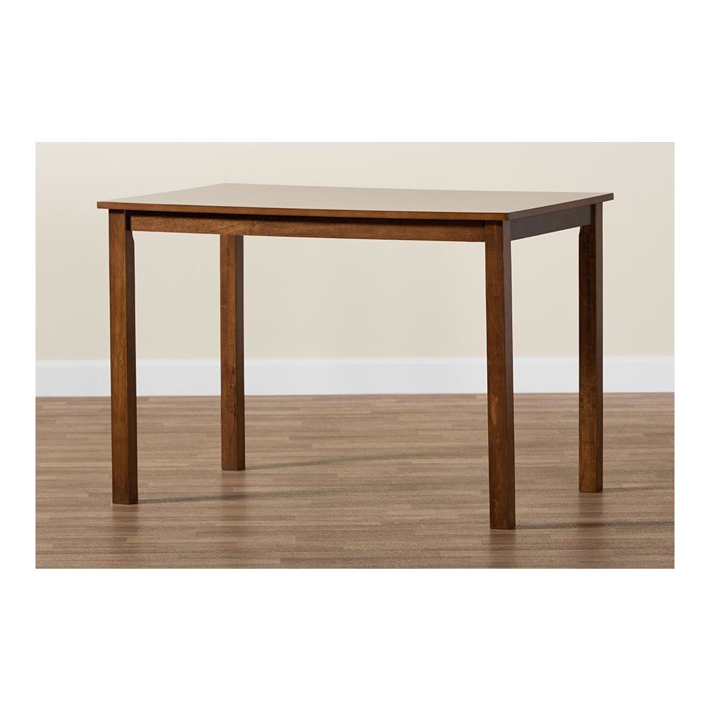 Baxton Studio Eveline Modern Walnut Brown Finished Wood 43-Inch Dining Table. Picture 8