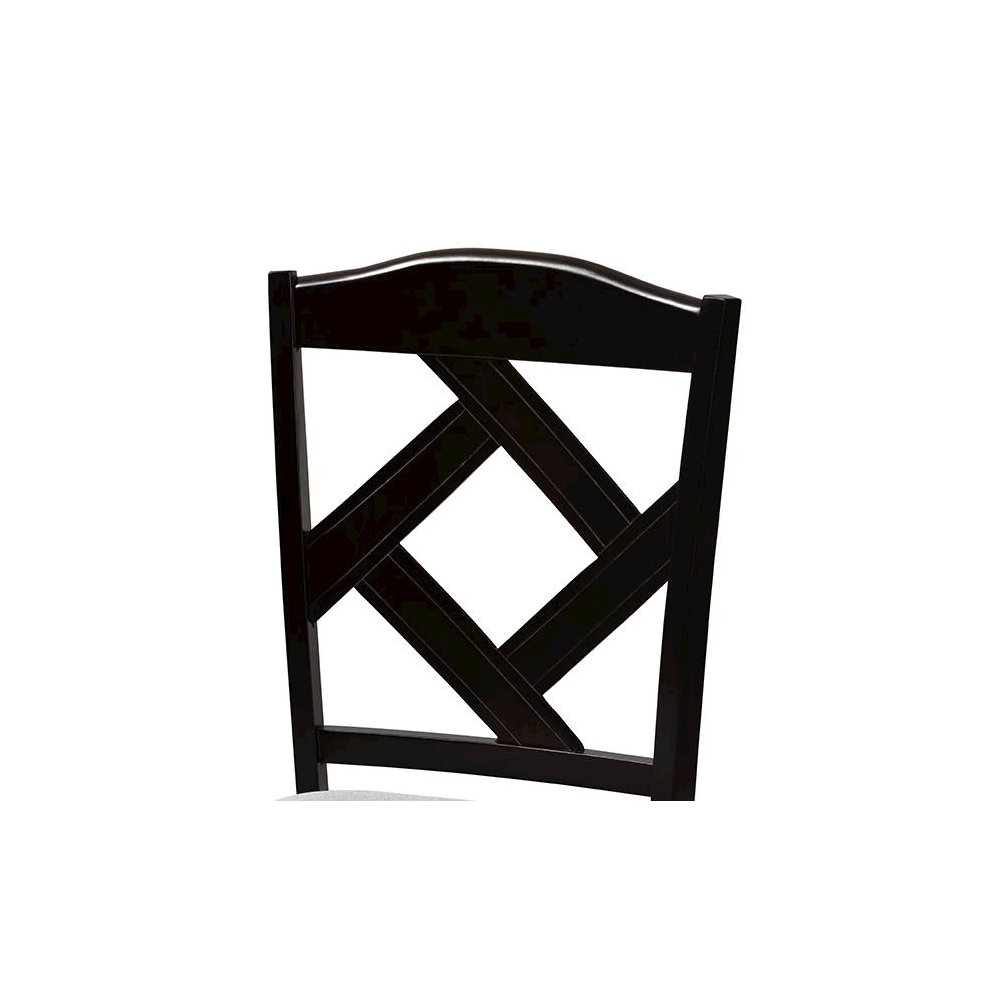 Dark Brown Finished Wood 7-Piece Dining Set. Picture 5