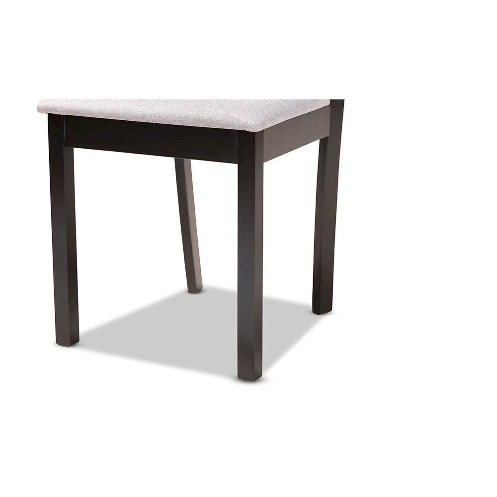 Dark Brown Finished Wood 7-Piece Dining Set. Picture 6
