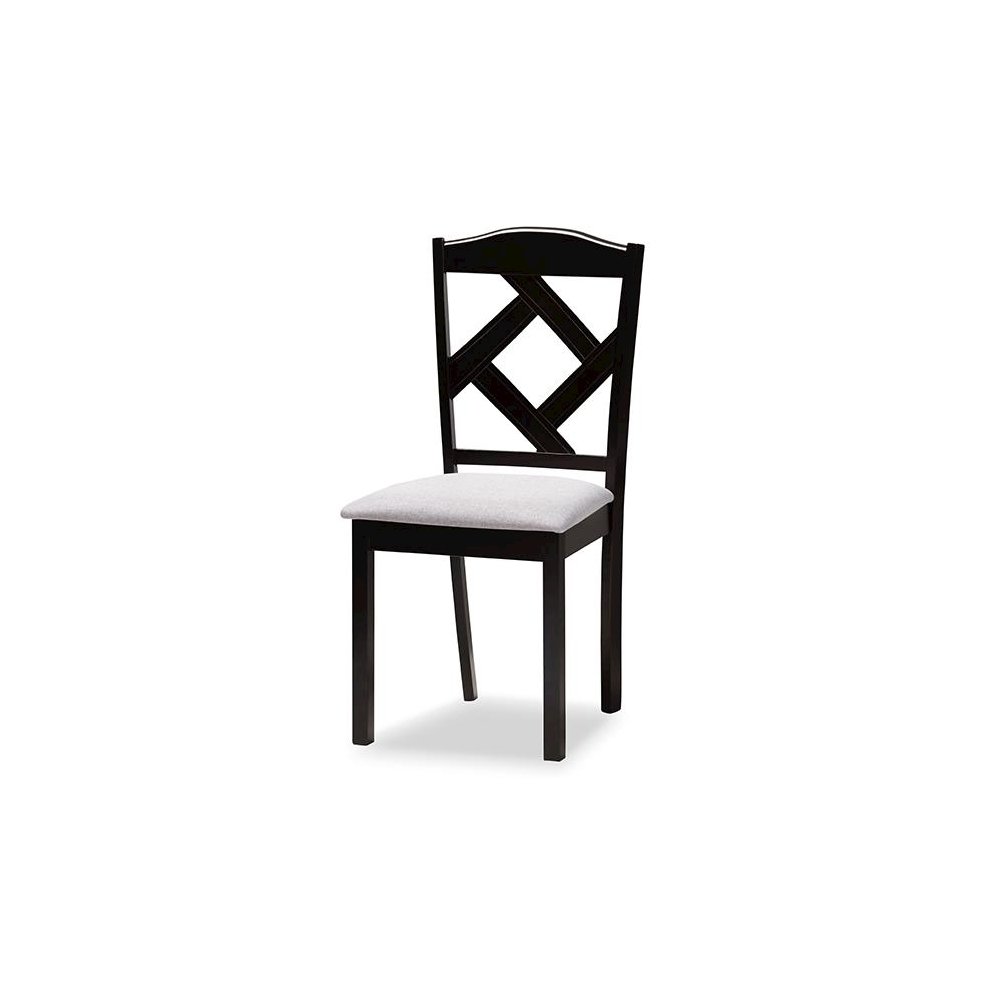 Dark Brown Finished Wood 5-Piece Dining Set. Picture 2