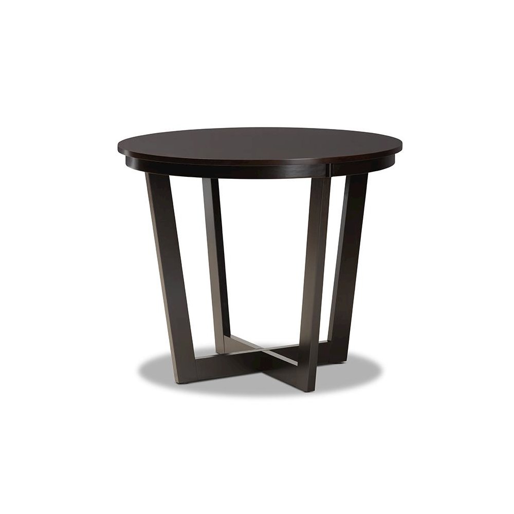 Dark Brown Finished Wood 5-Piece Dining Set. Picture 3