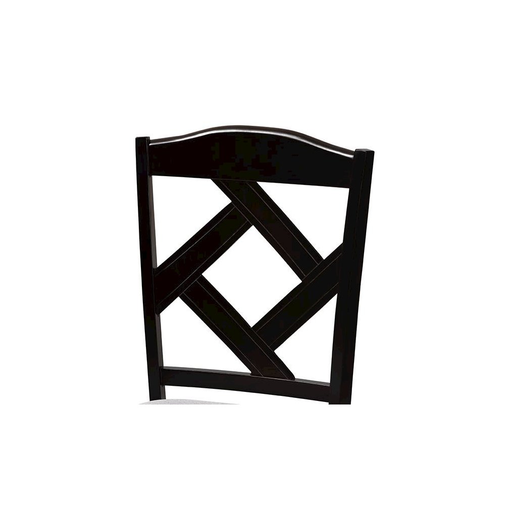 Dark Brown Finished Wood 5-Piece Dining Set. Picture 5