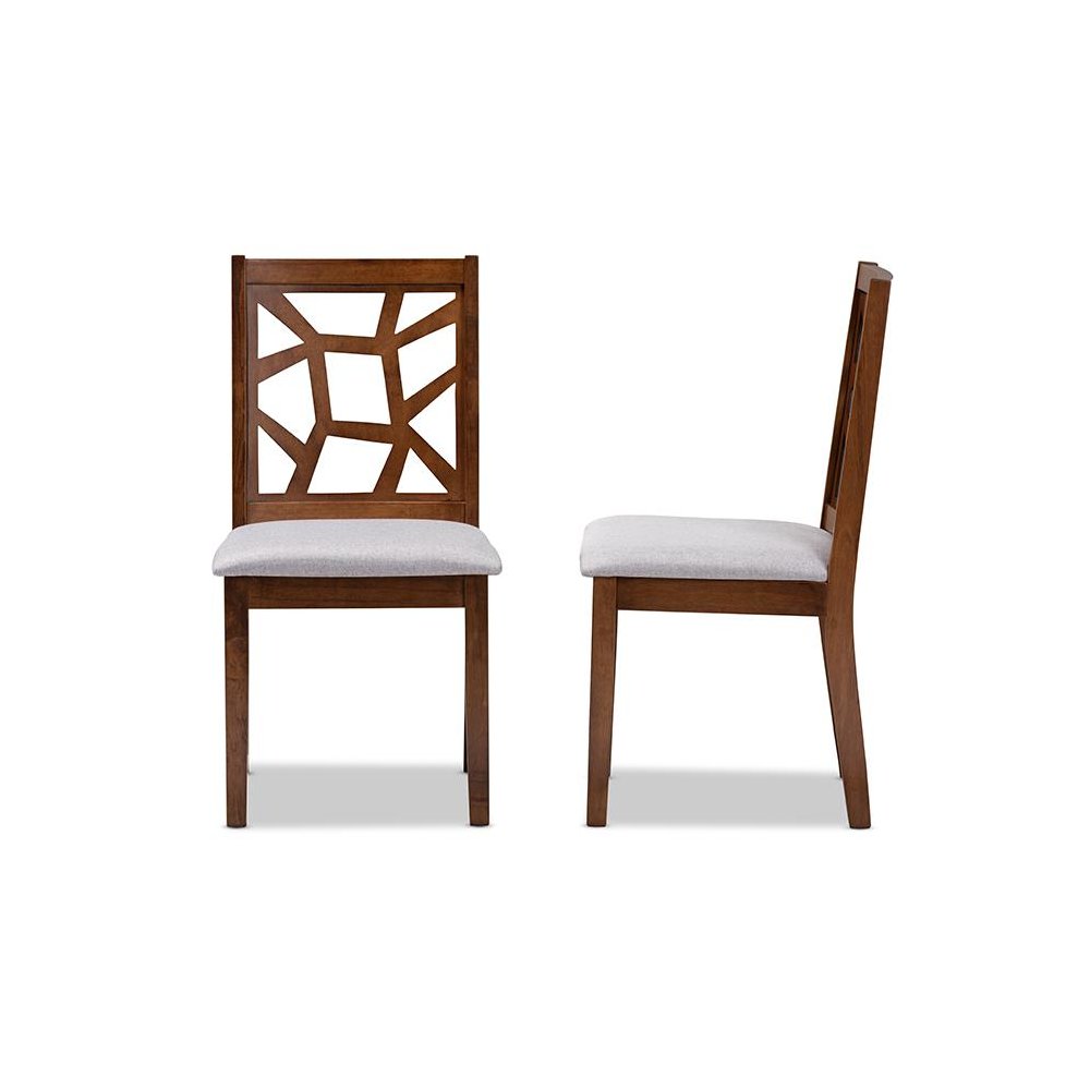 Walnut Brown Finished Dining Chair Set of 2. Picture 3