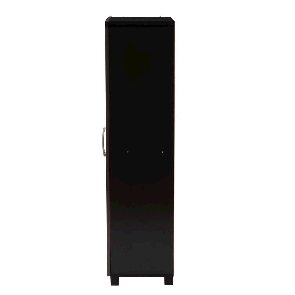 Two-Tone Wenge and Black Finished 2-Door Wood Entryway Shoe Storage Cabinet. Picture 14