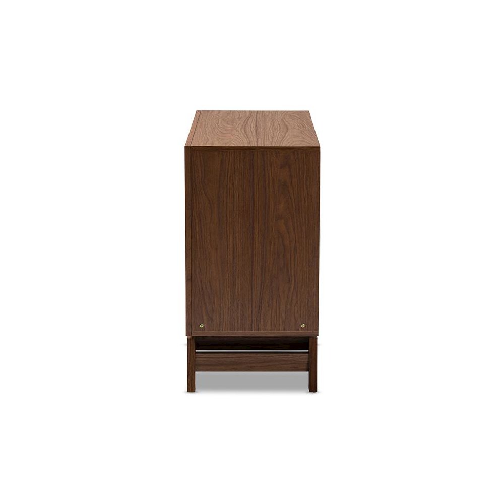 Baxton Studio Svante Mid-Century Modern Multicolor Finished Wood 6-Drawer Chest. Picture 4