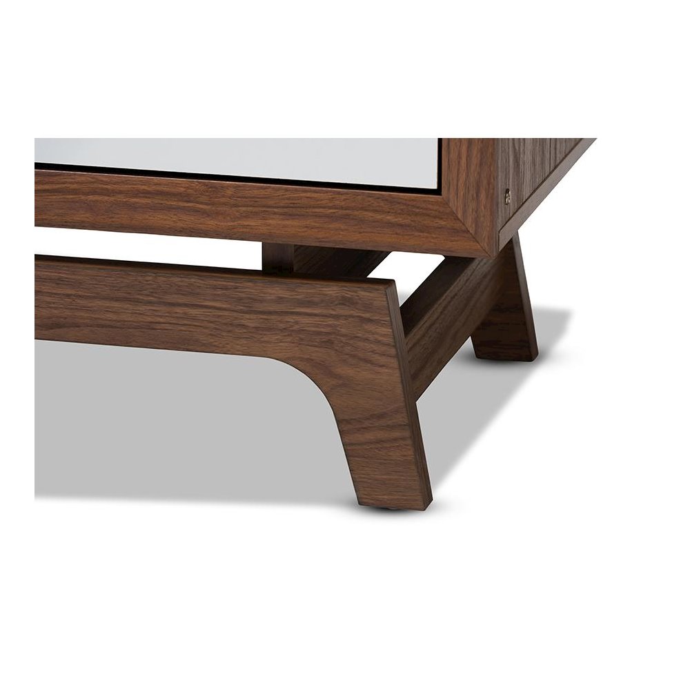 Baxton Studio Svante Mid-Century Modern Multicolor Finished Wood 6-Drawer Chest. Picture 6