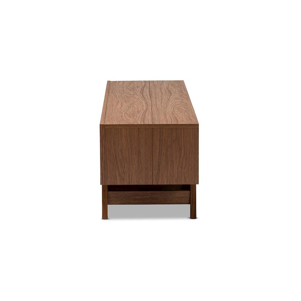 Svante Mid-Century Modern Multicolor Finished Wood 3-Drawer TV Stand. Picture 4