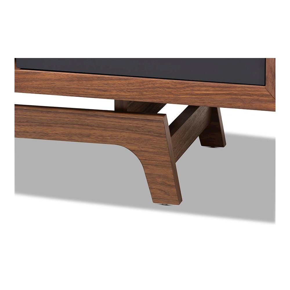 Svante Mid-Century Modern Multicolor Finished Wood 3-Drawer TV Stand. Picture 6