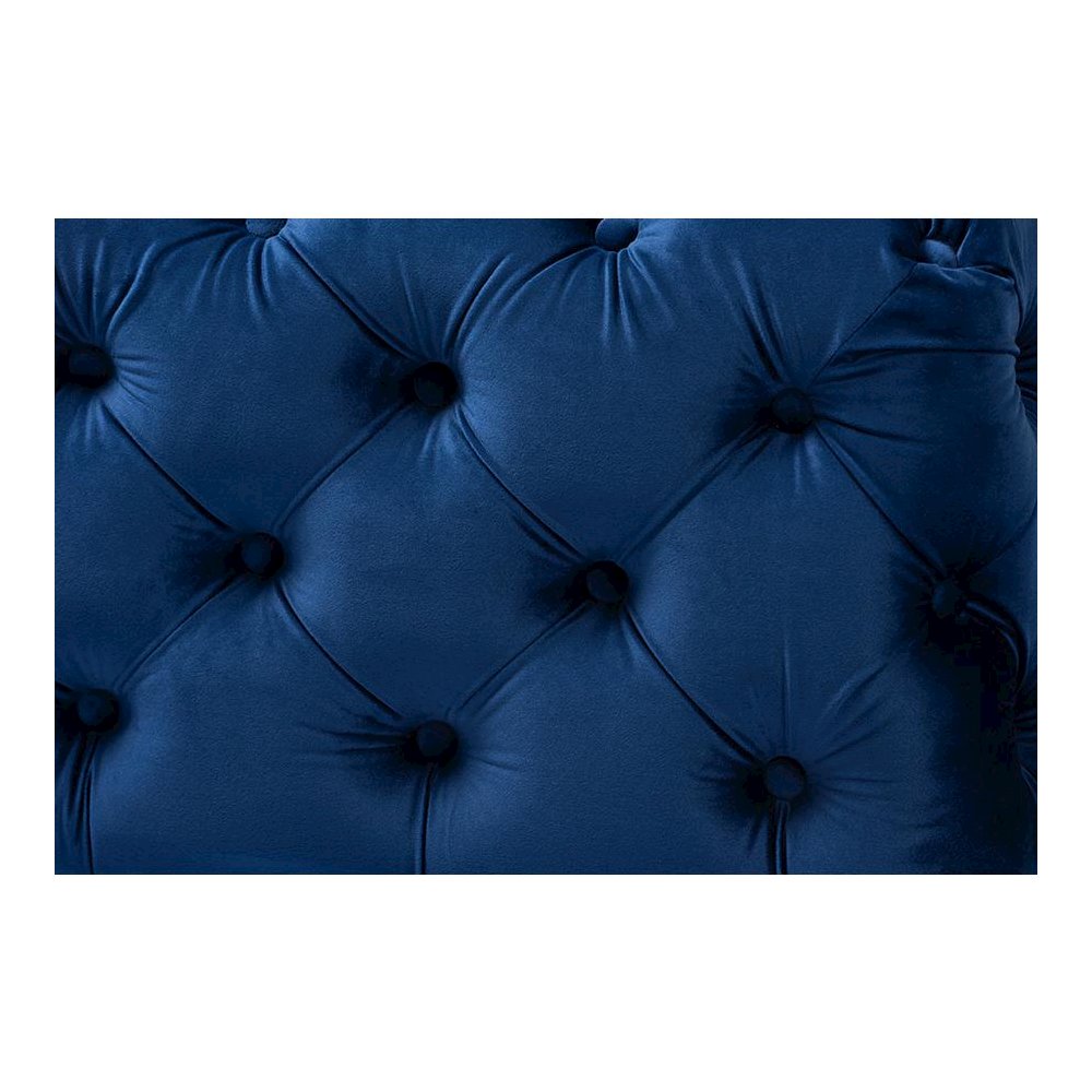 Gold Finished Button Tufted Bench Ottoman. Picture 4