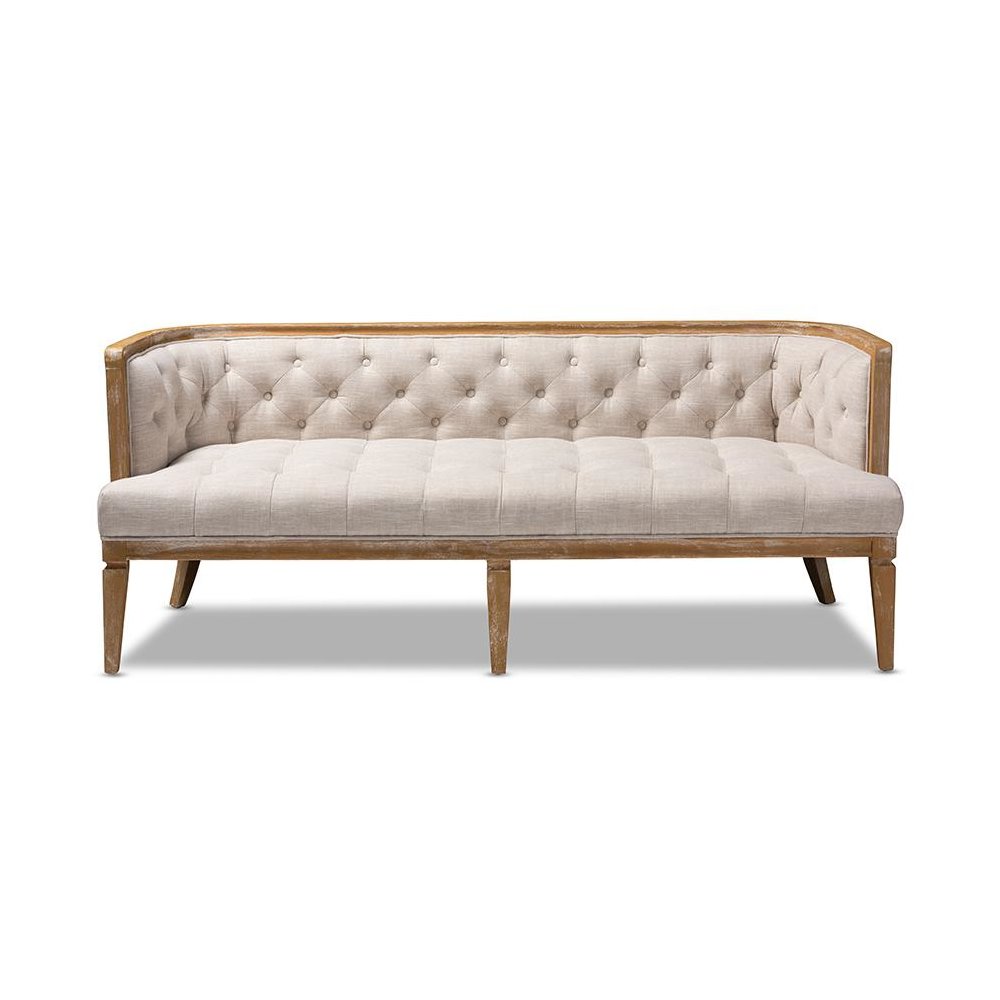 White-Washed Oak Wood Sofa. Picture 2
