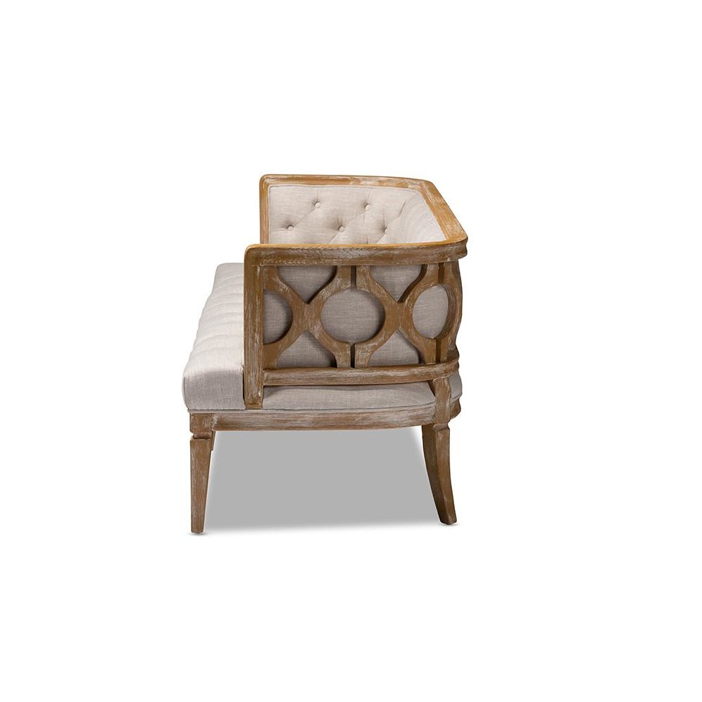 White-Washed Oak Wood Sofa. Picture 3