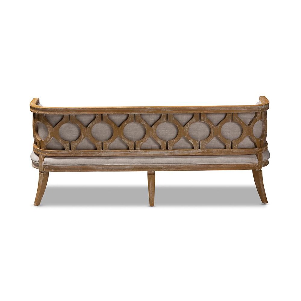 White-Washed Oak Wood Sofa. Picture 4