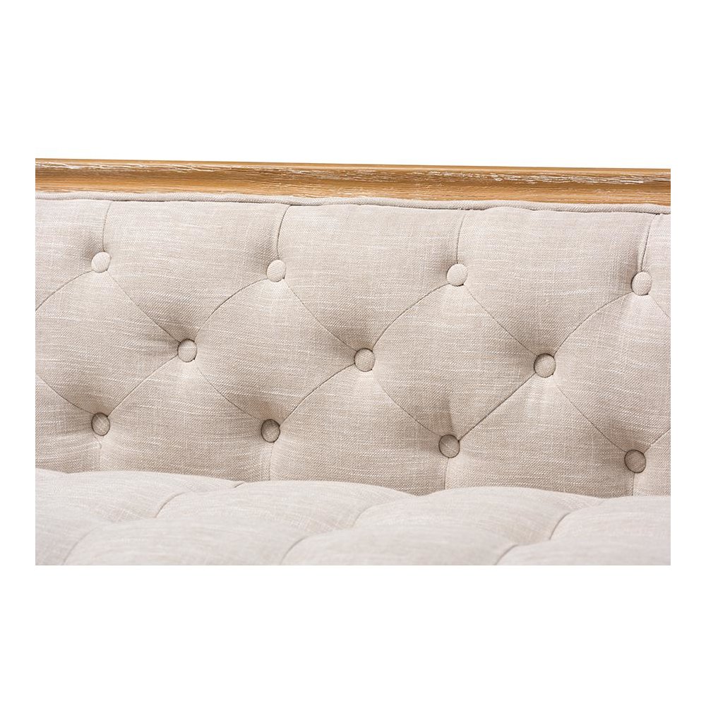 White-Washed Oak Wood Sofa. Picture 5