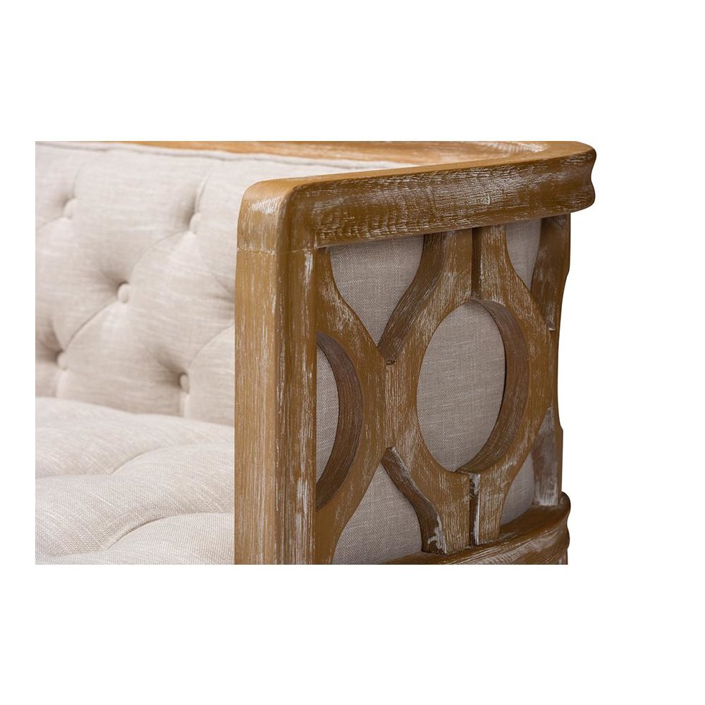 White-Washed Oak Wood Sofa. Picture 6