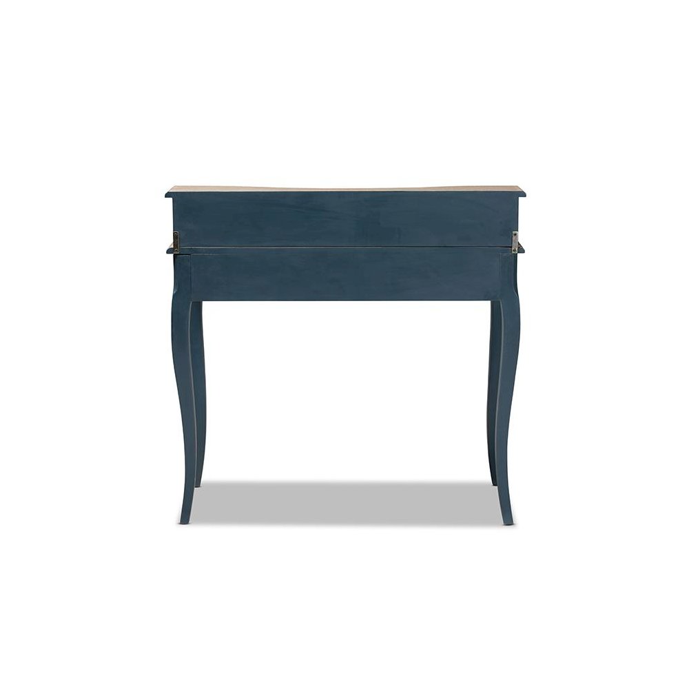 Celestine French Provincial Blue Spruce Finished Wood Accent Writing Desk. Picture 5
