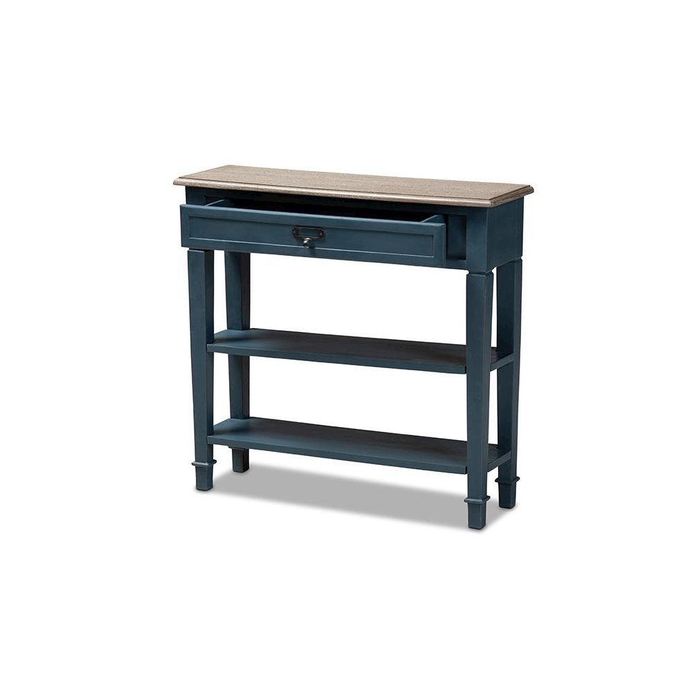 Dauphine French Provincial Blue Spruce Fiinished Wood Accent Console Table. Picture 2