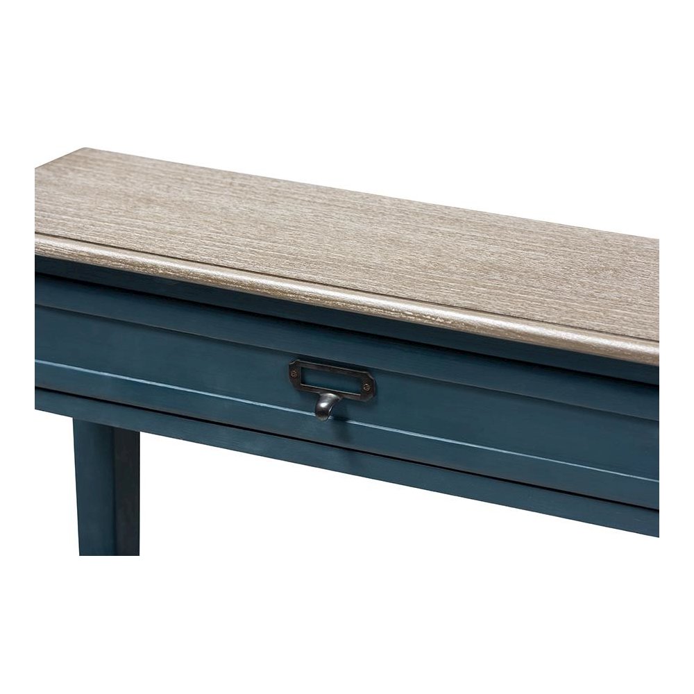 Dauphine French Provincial Blue Spruce Fiinished Wood Accent Console Table. Picture 6