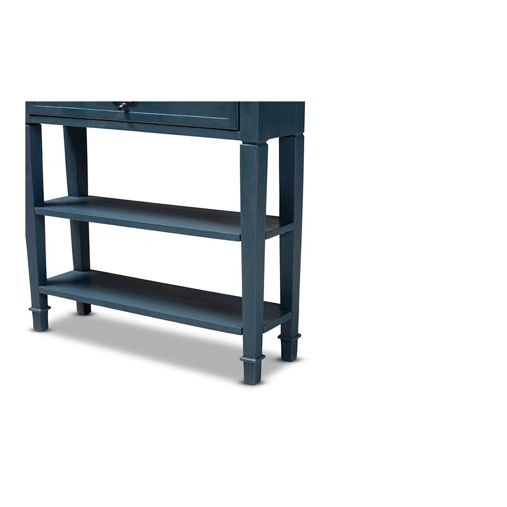 Dauphine French Provincial Blue Spruce Fiinished Wood Accent Console Table. Picture 7