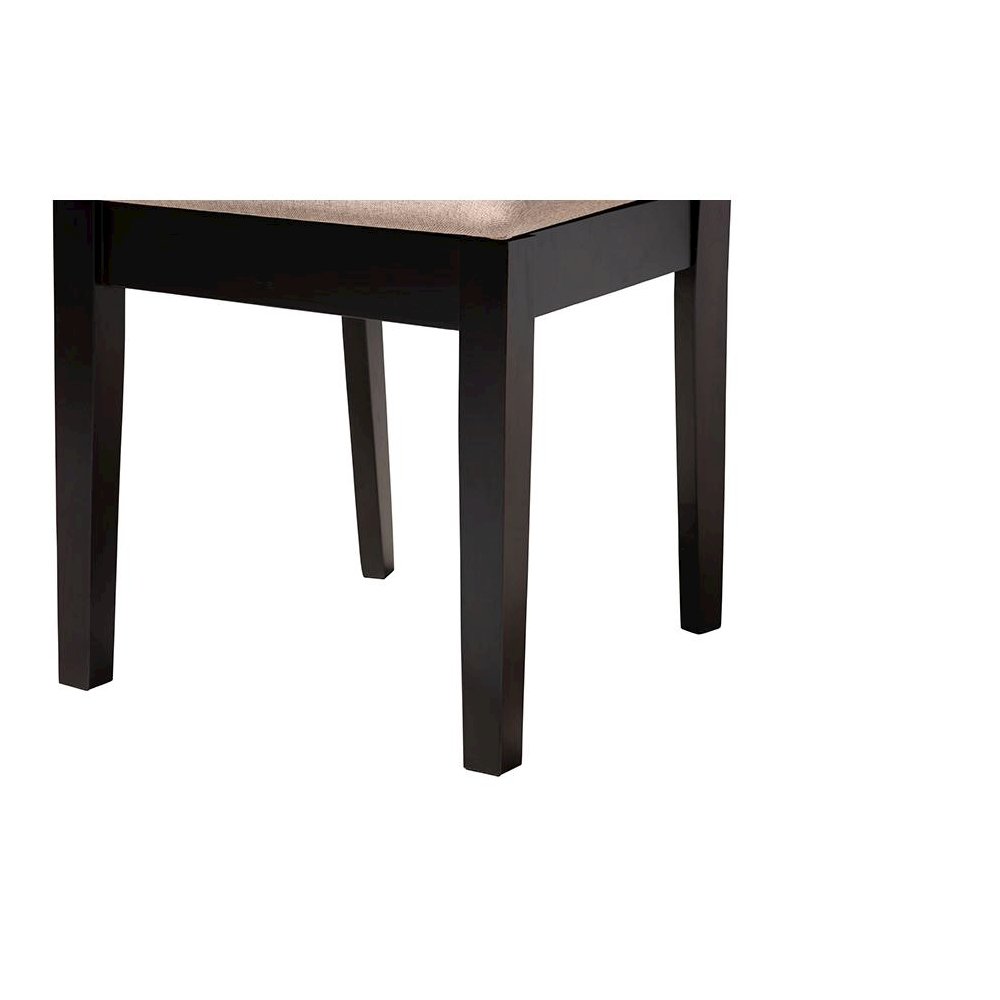 Sanne Modern Beige Fabric and Espresso Brown Finished Wood 5-Piece Dining Set. Picture 6