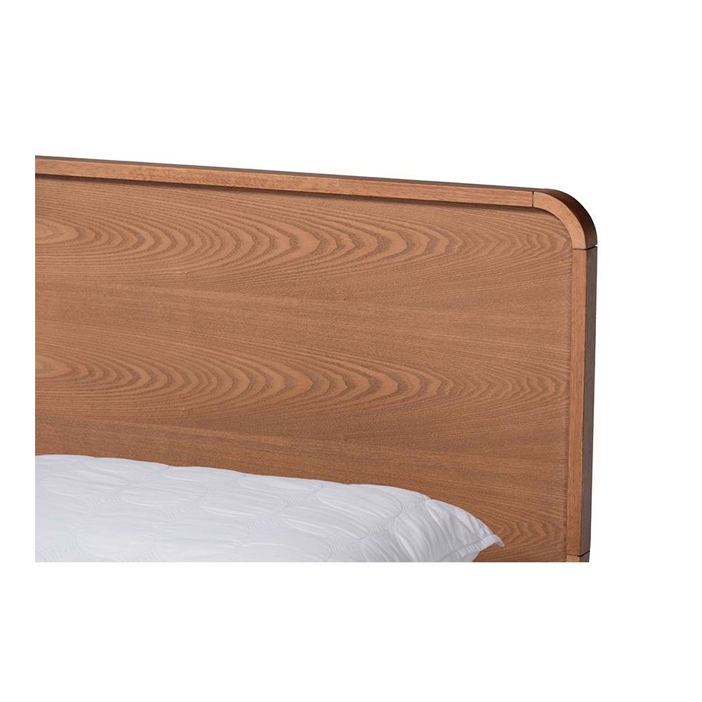 Ash Walnut Brown Finished Wood Full Size 3-Drawer Platform Storage Bed. Picture 6