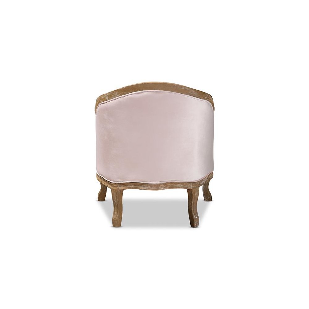 White-Washed Oak Wood Armchair. Picture 4