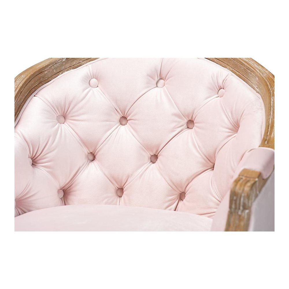 White-Washed Oak Wood Armchair. Picture 5