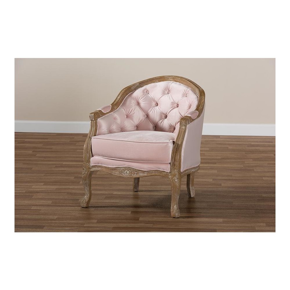 White-Washed Oak Wood Armchair. Picture 8
