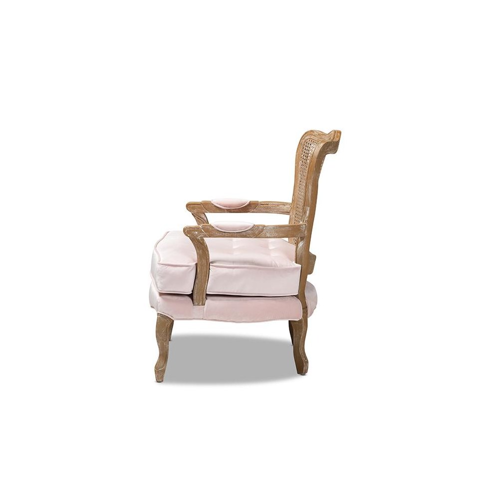 White-Washed Oak Wood Armchair. Picture 3