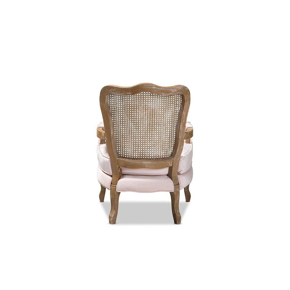 White-Washed Oak Wood Armchair. Picture 4
