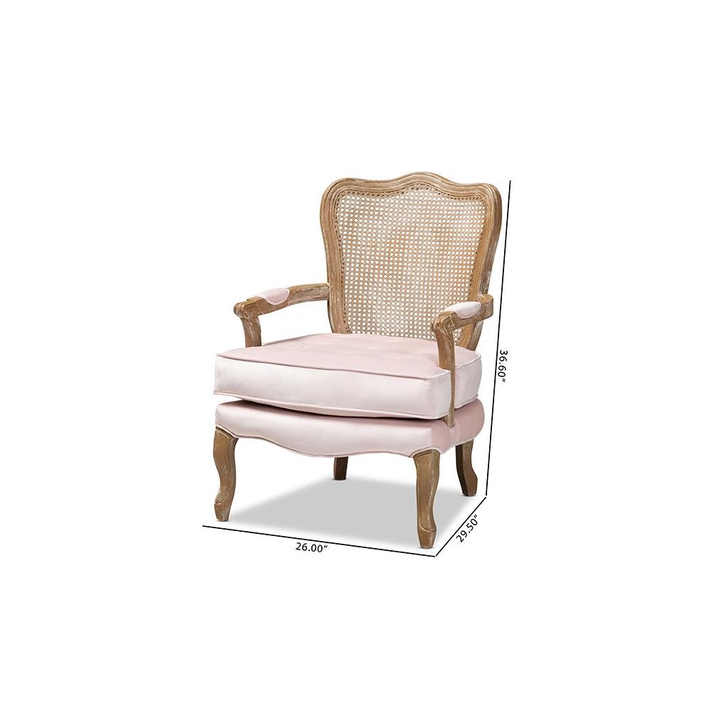 White-Washed Oak Wood Armchair. Picture 9