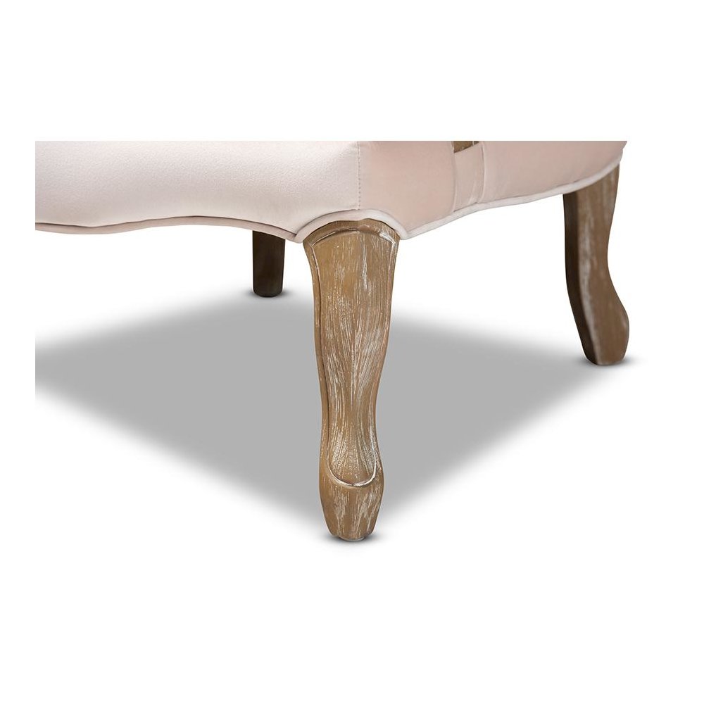 White-Washed Oak Wood Armchair. Picture 6